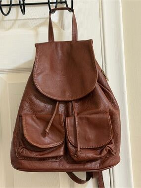 LAVORAZIONE Classic Brown real - Leather Backpack